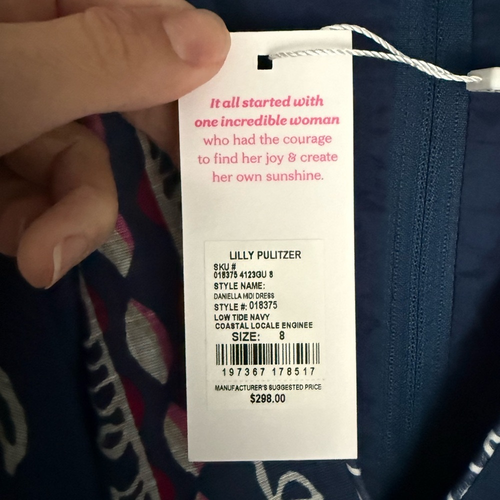 Lilly Pulitzer Blue and White Daniella Dress - Picture 3 of 4